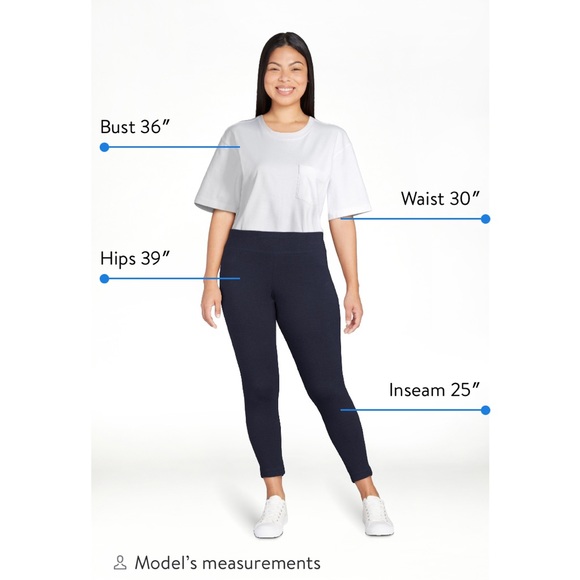 Womens High Rise Ankle Knit Leggings - Picture 2 of 3